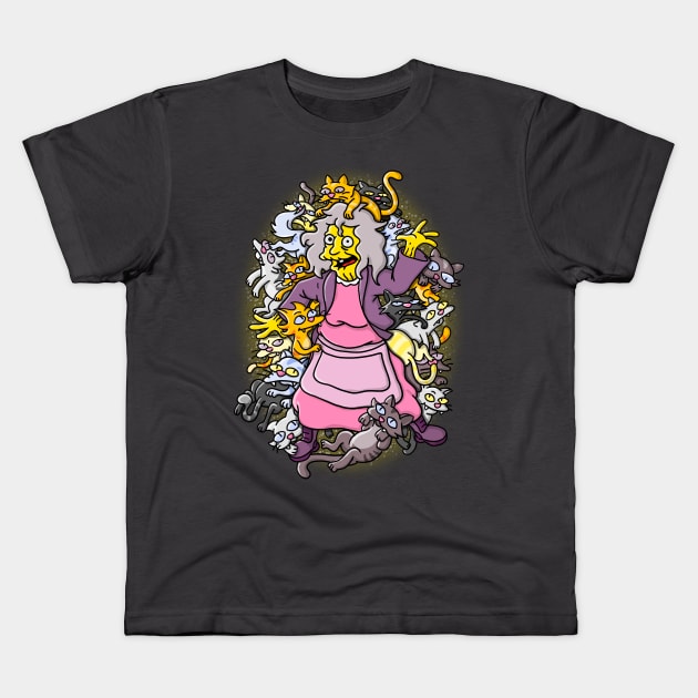 AMERICAT BEAUTY Kids T-Shirt by Skullpy